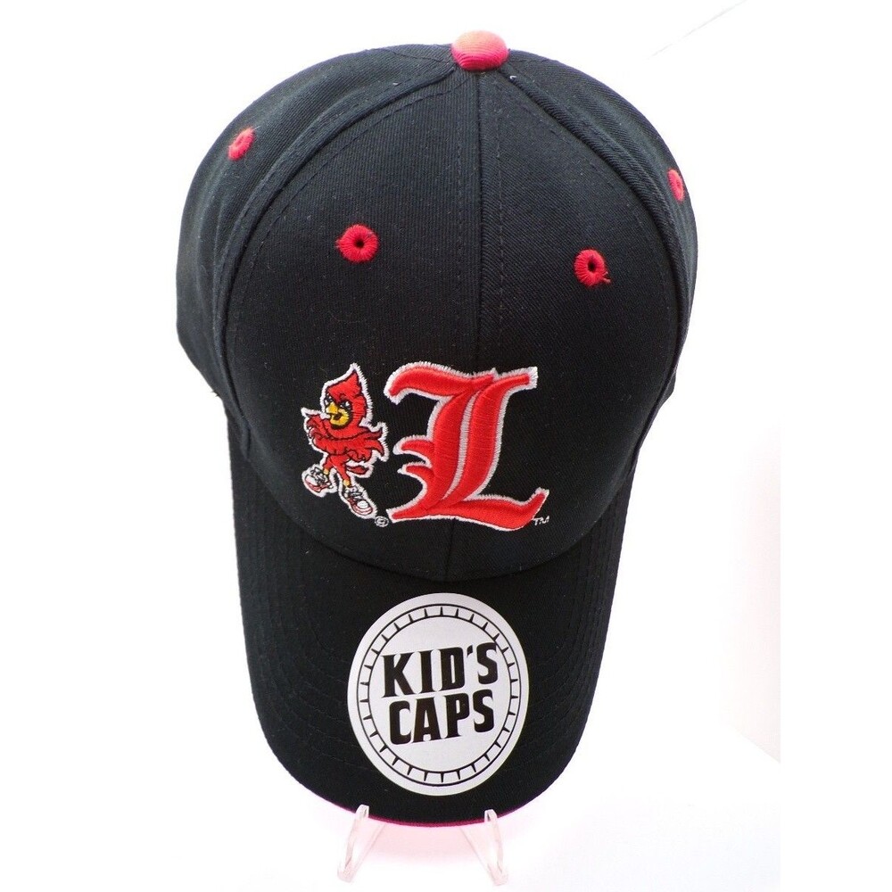 Kid's Caps Boys' Louisville Cardinals Youth Baseball Cap Black L Logo
